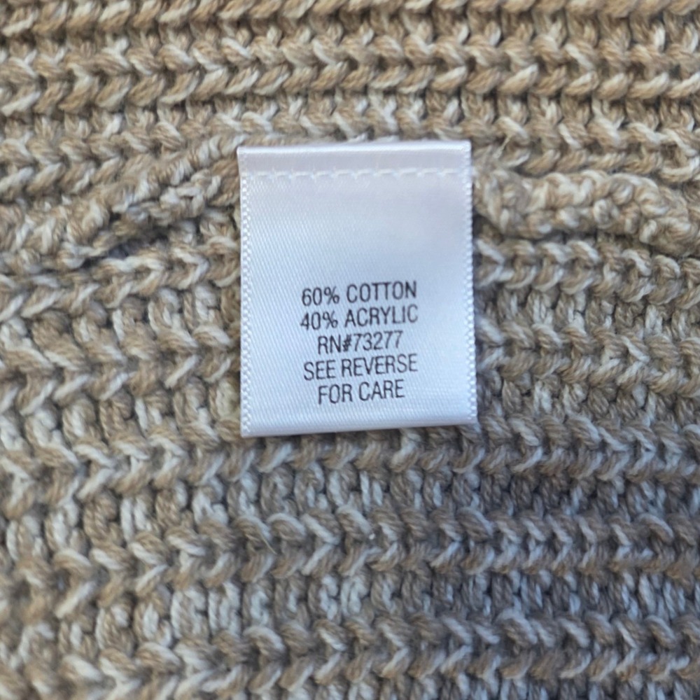 Apt 9 Open Knit Cardigan Sweater Womens Size 3X Beige Short Sleeve Plus Size - Picture 5 of 8